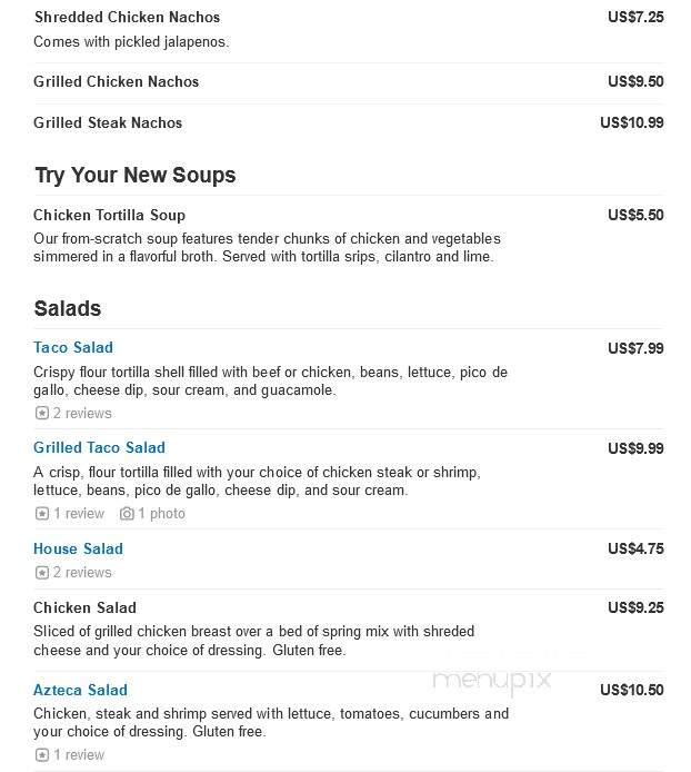 Rocas Mexican Grill - Charleston, WV menu_pic
