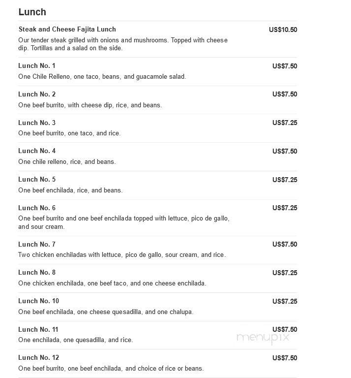 Rocas Mexican Grill - Charleston, WV menu_pic