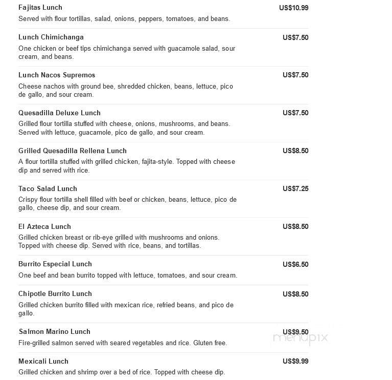 Rocas Mexican Grill - Charleston, WV menu_pic