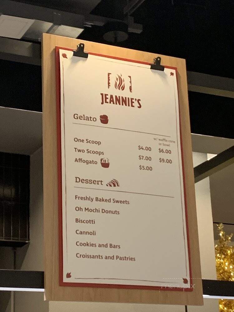 Jeannie's - New York, NY menu_pic