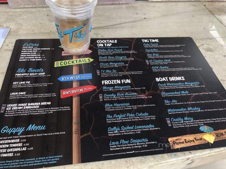 Tiki Docks Skyway Bar + Grill - St. Petersburg, FL menu_pic