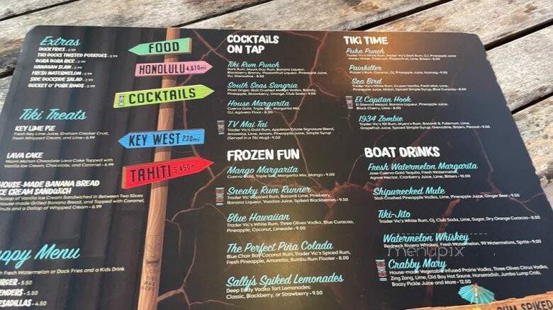 Tiki Docks Skyway Bar + Grill - St. Petersburg, FL menu_pic
