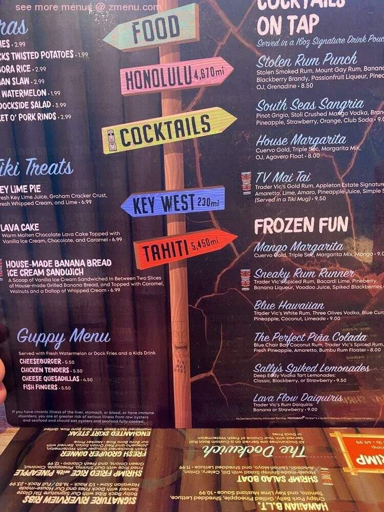 Tiki Docks Skyway Bar + Grill - St. Petersburg, FL menu_pic