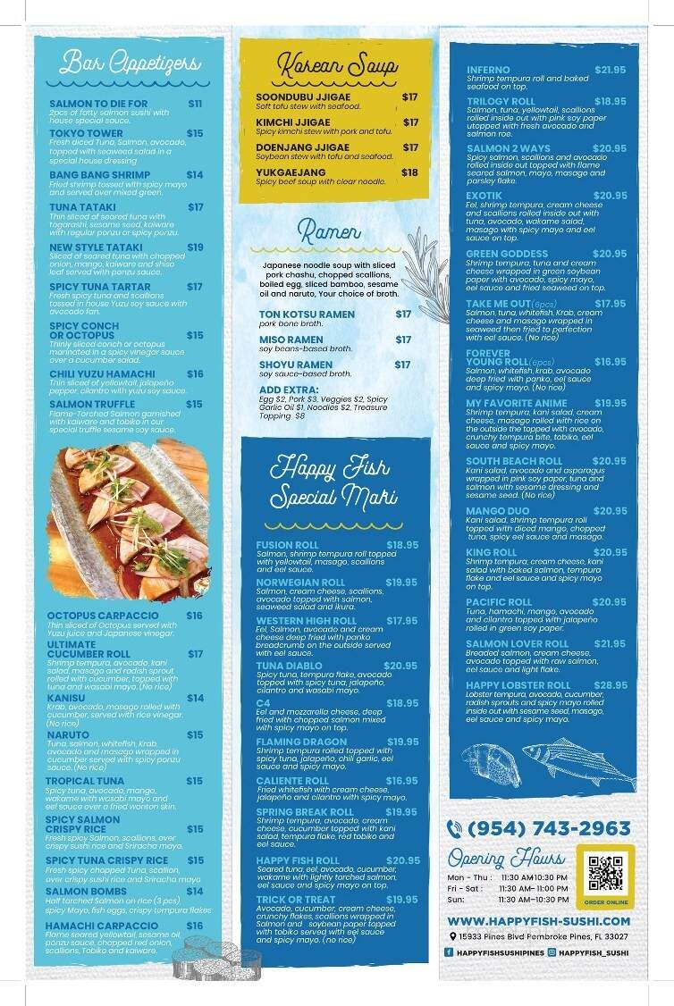 Happy Fish Sushi - Pembroke Pines, FL menu_pic