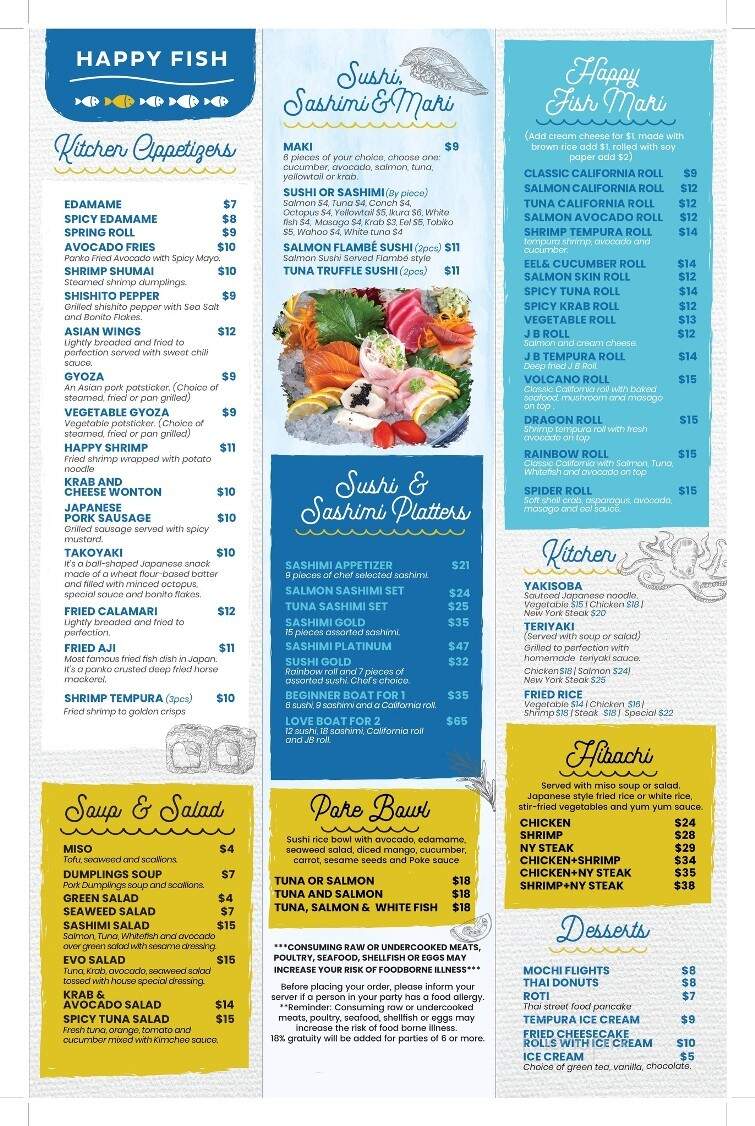 Happy Fish Sushi - Pembroke Pines, FL menu_pic