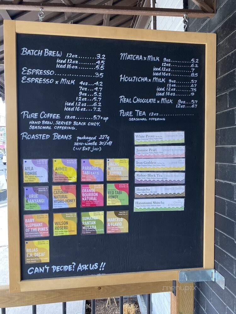 Sought and Found Coffee Roasters - Calgary, AB menu_pic