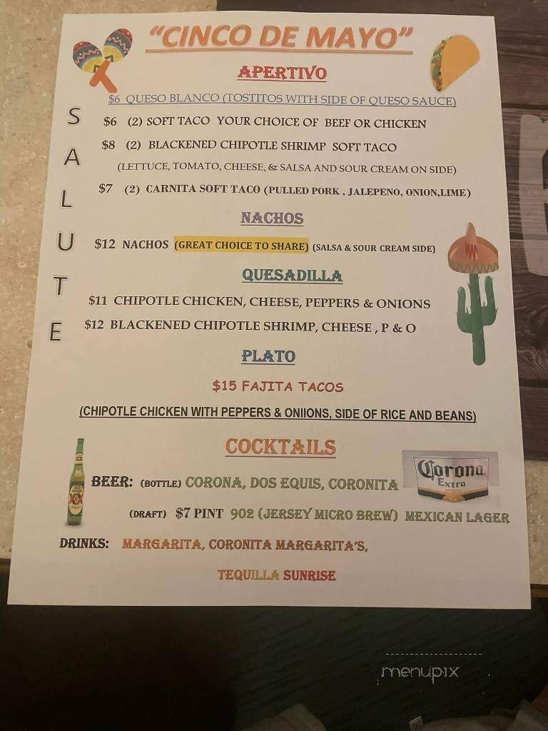 Sean's Pub N Grub - Sayreville, NJ menu_pic