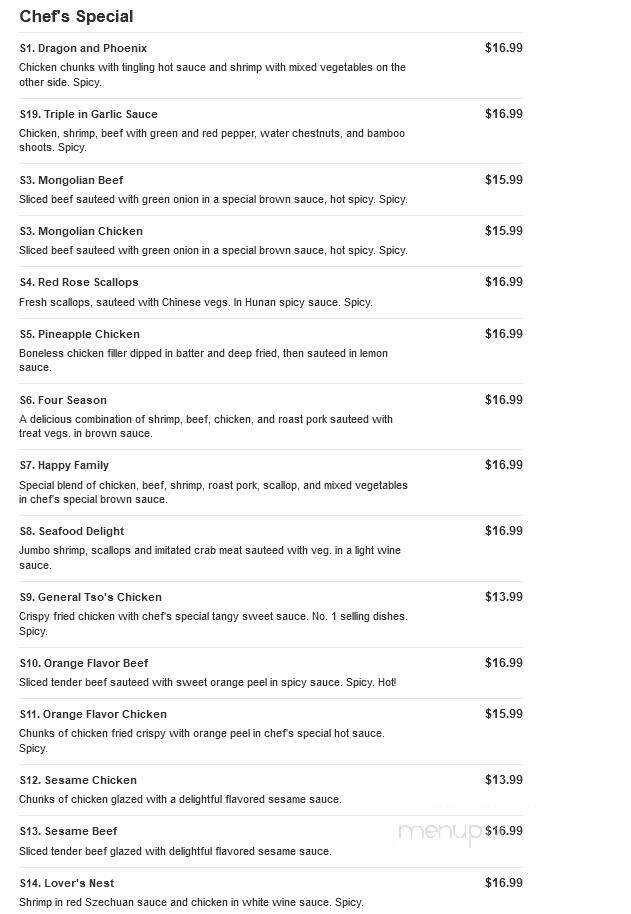 Flying Tiger - Carthage, NC menu_pic