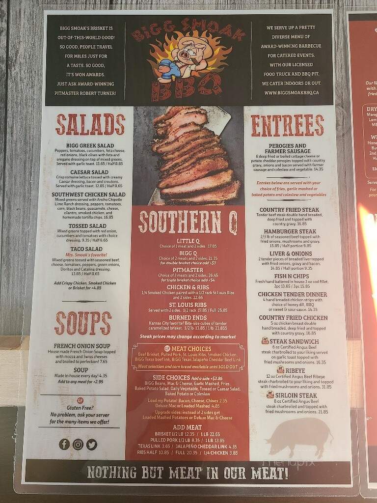 Bigg Smoak BBQ - Steinbach, MB menu_pic