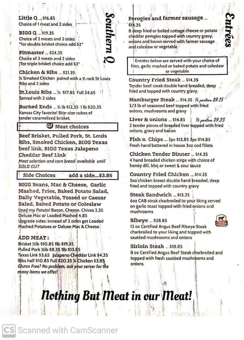 Bigg Smoak BBQ - Steinbach, MB menu_pic