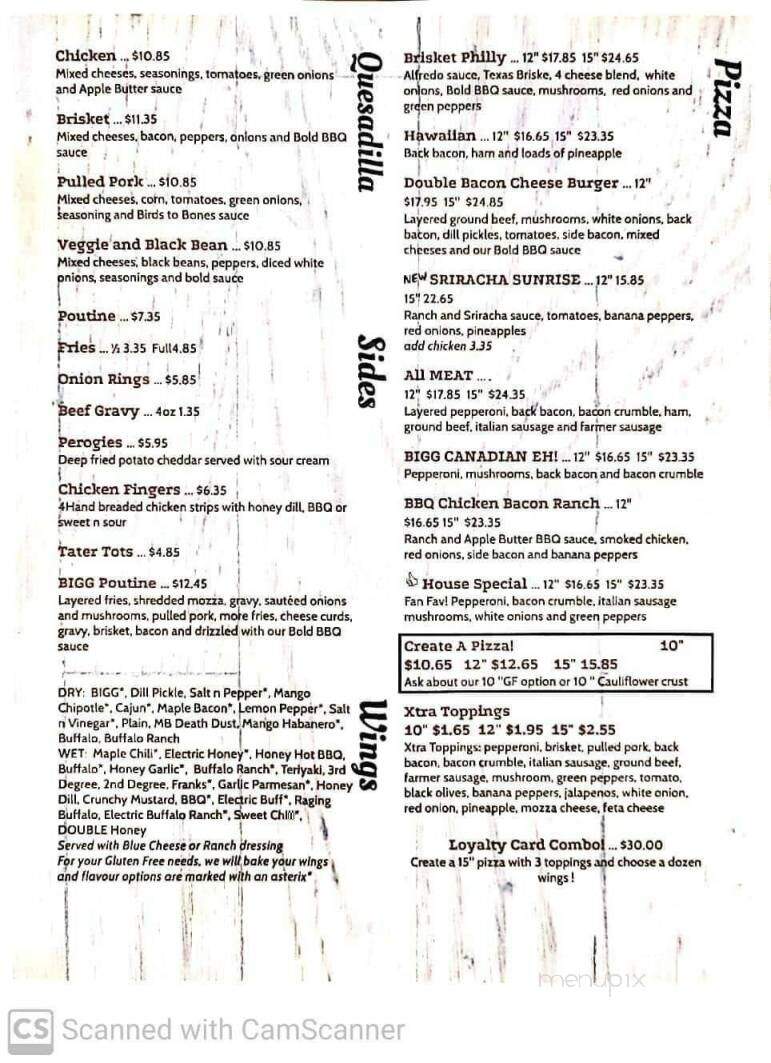 Bigg Smoak BBQ - Steinbach, MB menu_pic