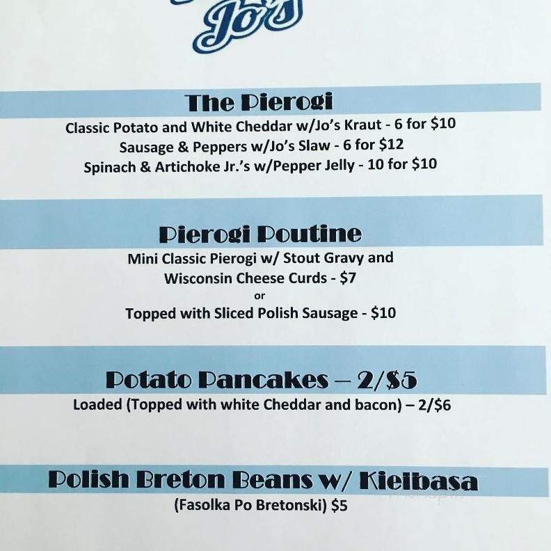 Pierogi Jo's - Algonquin, IL menu_pic