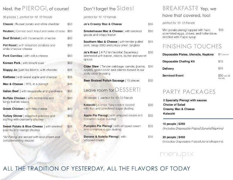 Pierogi Jo's - Algonquin, IL menu_pic