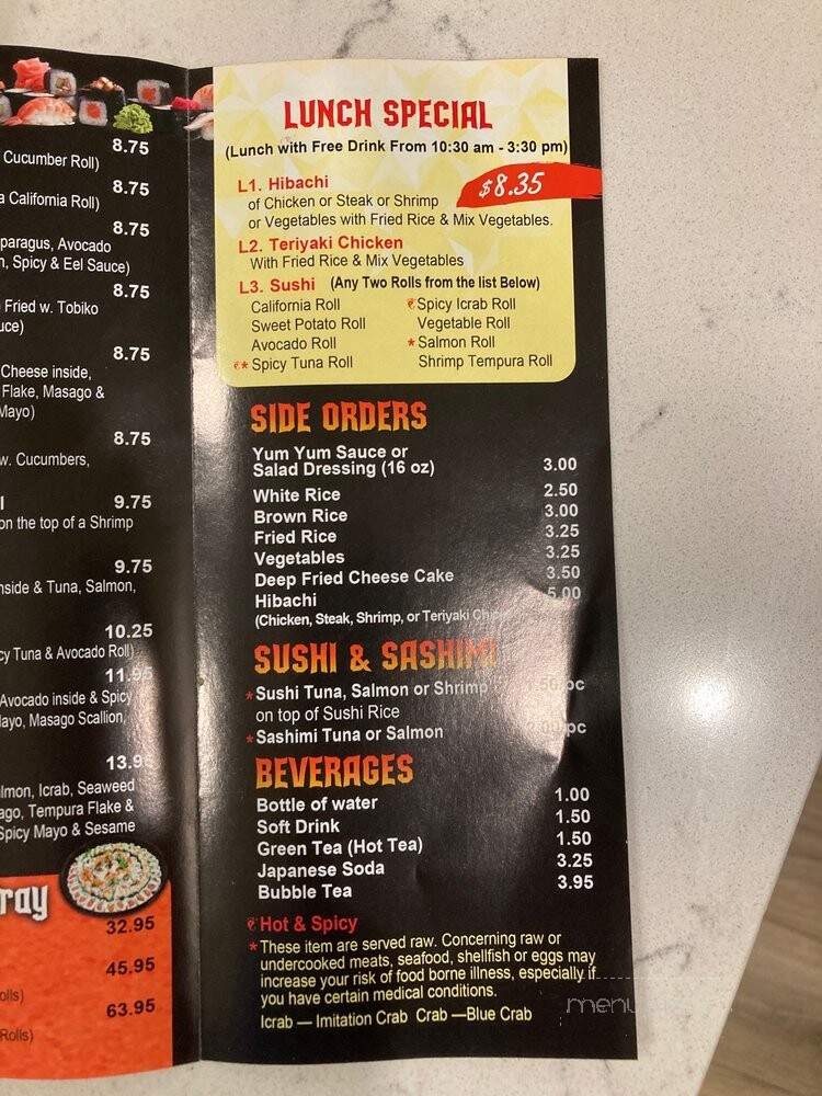 Hibachi Express - New Port Richey, FL menu_pic