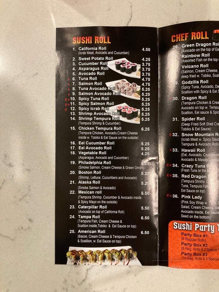 Hibachi Express - New Port Richey, FL menu_pic