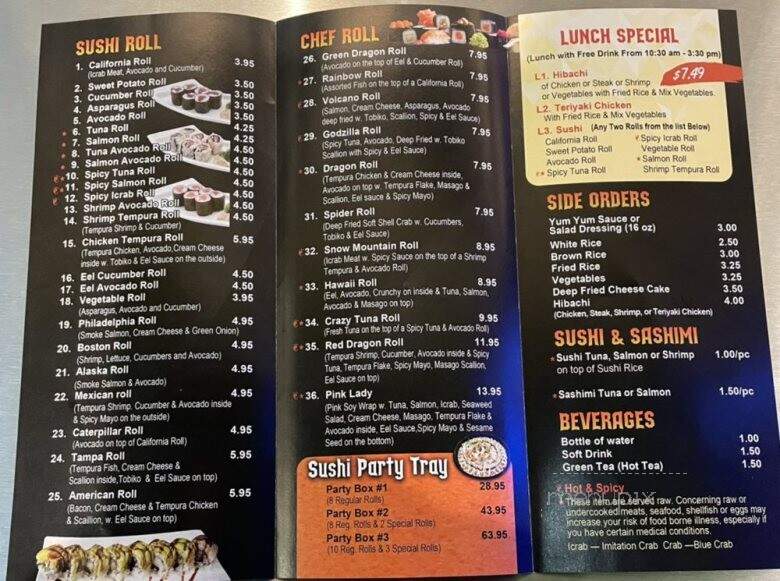 Hibachi Express - New Port Richey, FL menu_pic