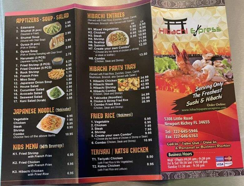 Hibachi Express - New Port Richey, FL menu_pic