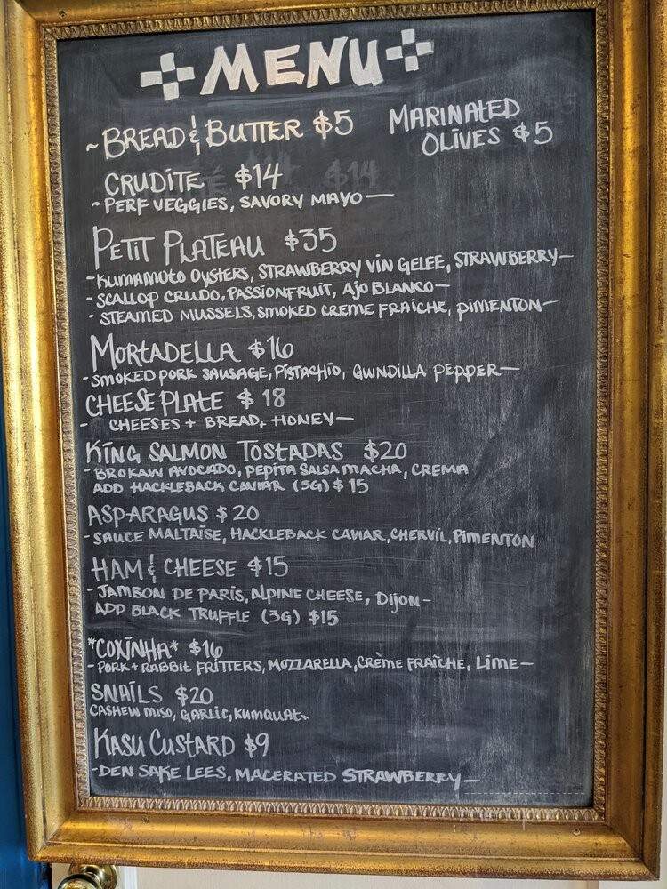 Snail Bar - Oakland, CA menu_pic