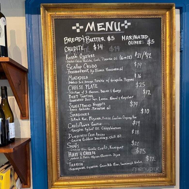 Snail Bar - Oakland, CA menu_pic