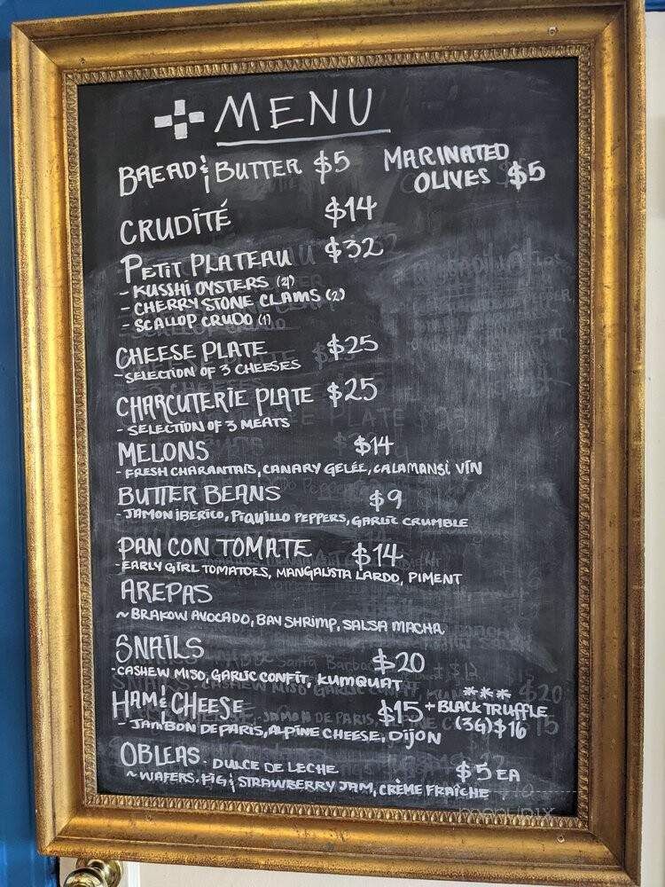 Snail Bar - Oakland, CA menu_pic