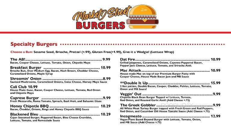 Market Street Burgers - Kingston, PA menu_pic