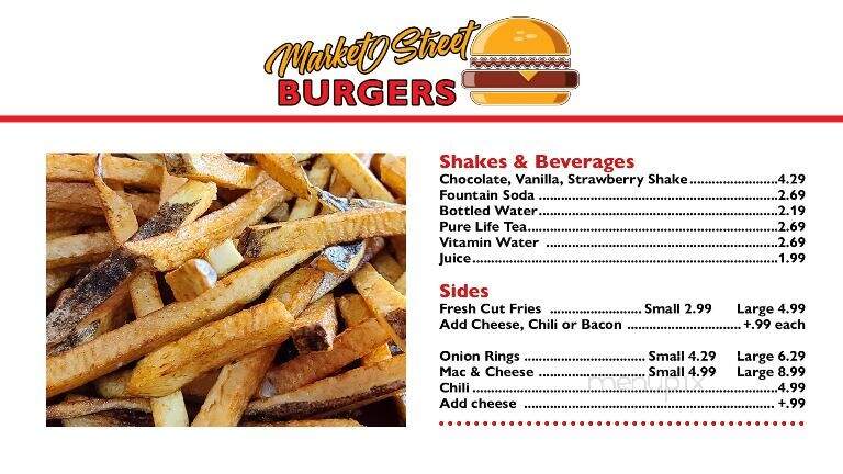 Market Street Burgers - Kingston, PA menu_pic