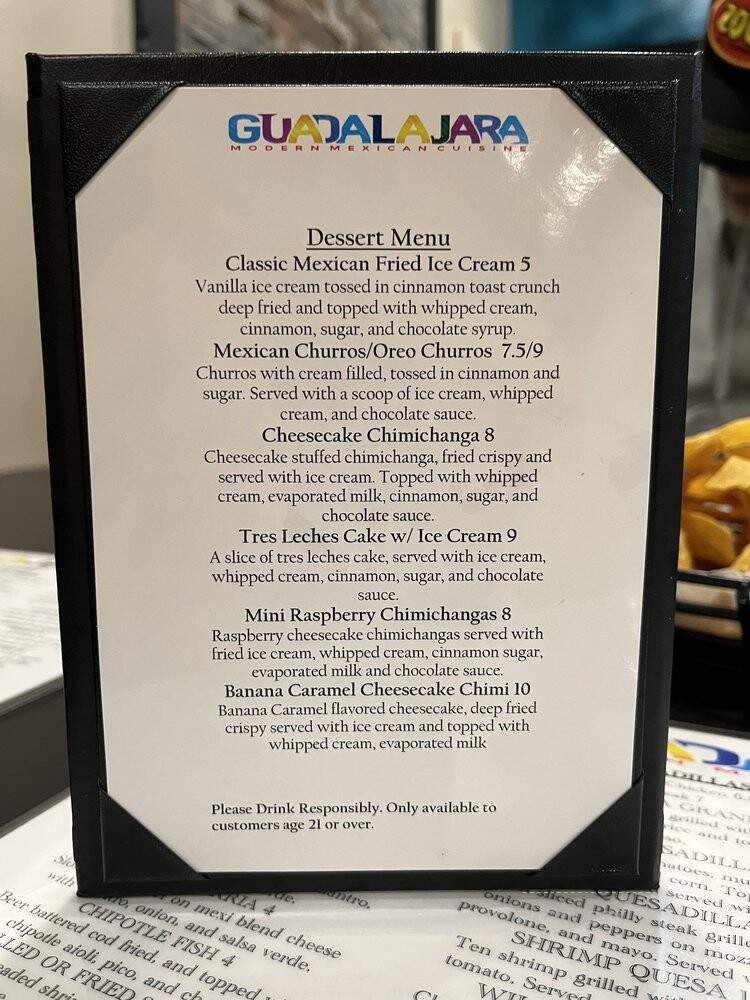 Guadalajara Modern Mexican - Nitro, WV menu_pic