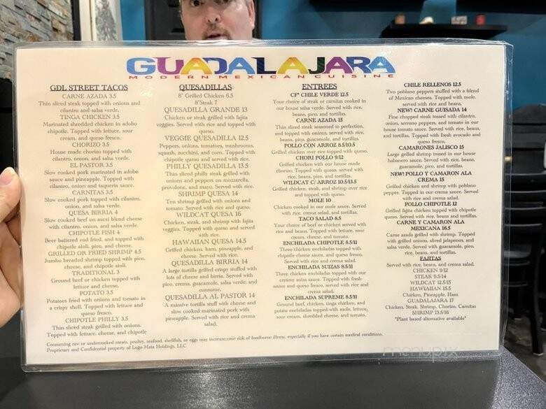 Guadalajara Modern Mexican - Nitro, WV menu_pic