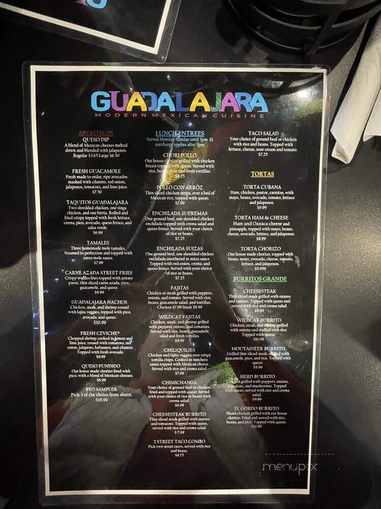 Guadalajara Modern Mexican - Nitro, WV menu_pic