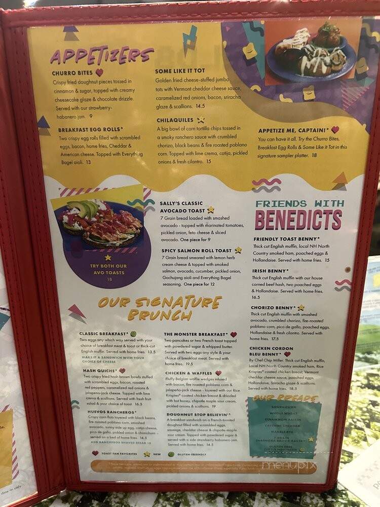 The Friendly Toast - Dedham, MA menu_pic