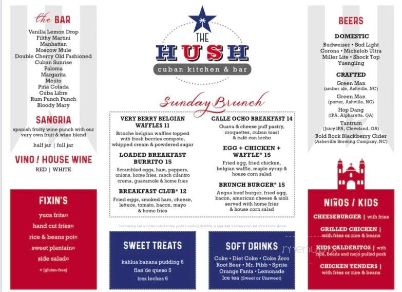 The Hush Cuban Kitchen & Bar - Clayton, GA menu_pic