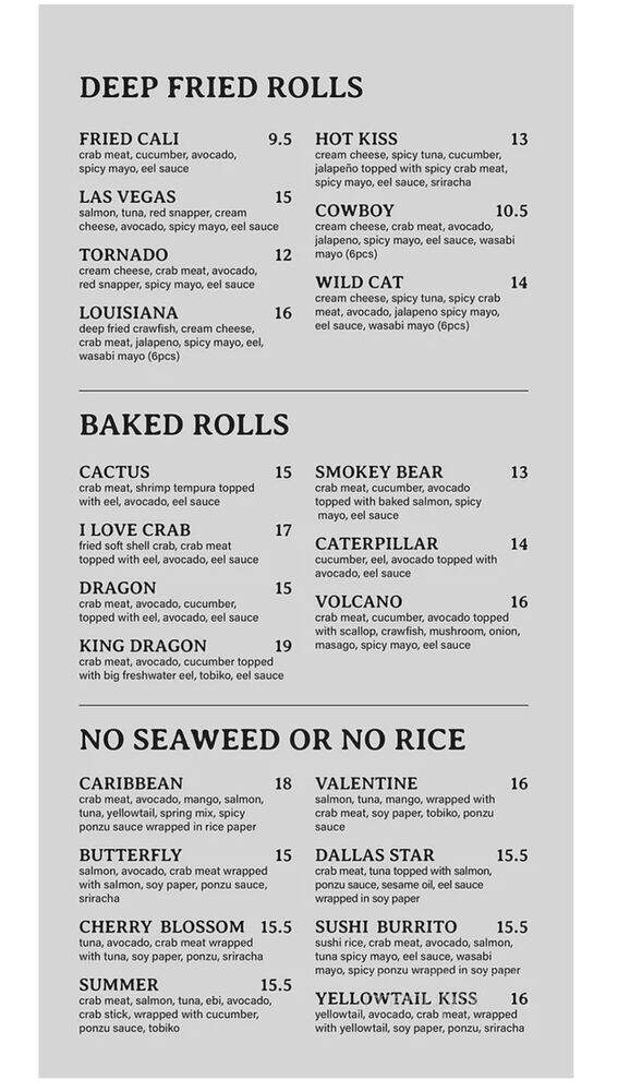 Hanasato Japanese Cuisine - Denton, TX menu_pic