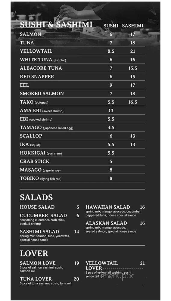 Hanasato Japanese Cuisine - Denton, TX menu_pic