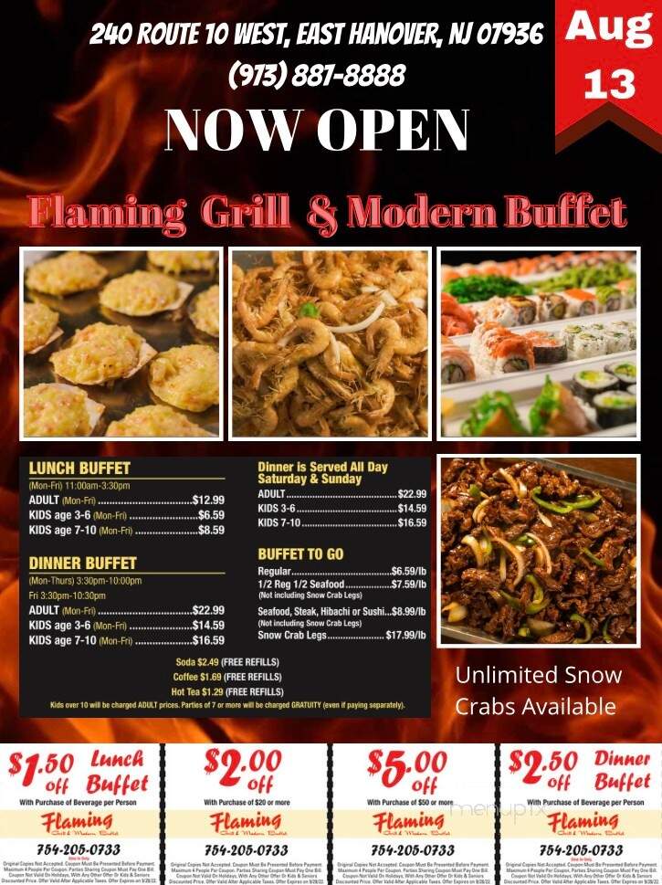 Flaming Grill and Modern Buffet - East Hanover, NJ menu_pic
