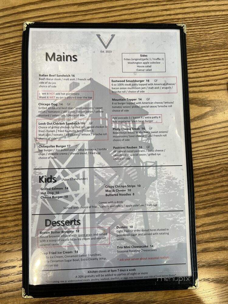 Vantage Point Brewing - Coeur d'Alene, ID menu_pic