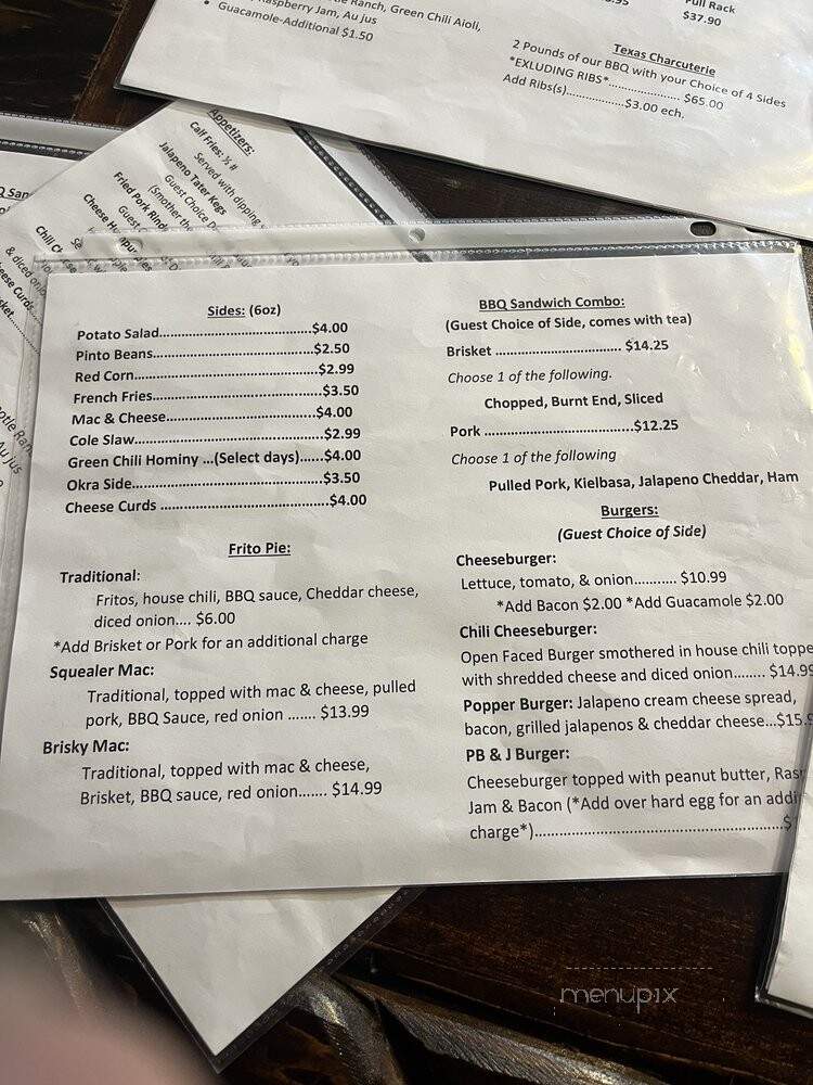 Pork N Things BBQ - Amarillo, TX menu_pic