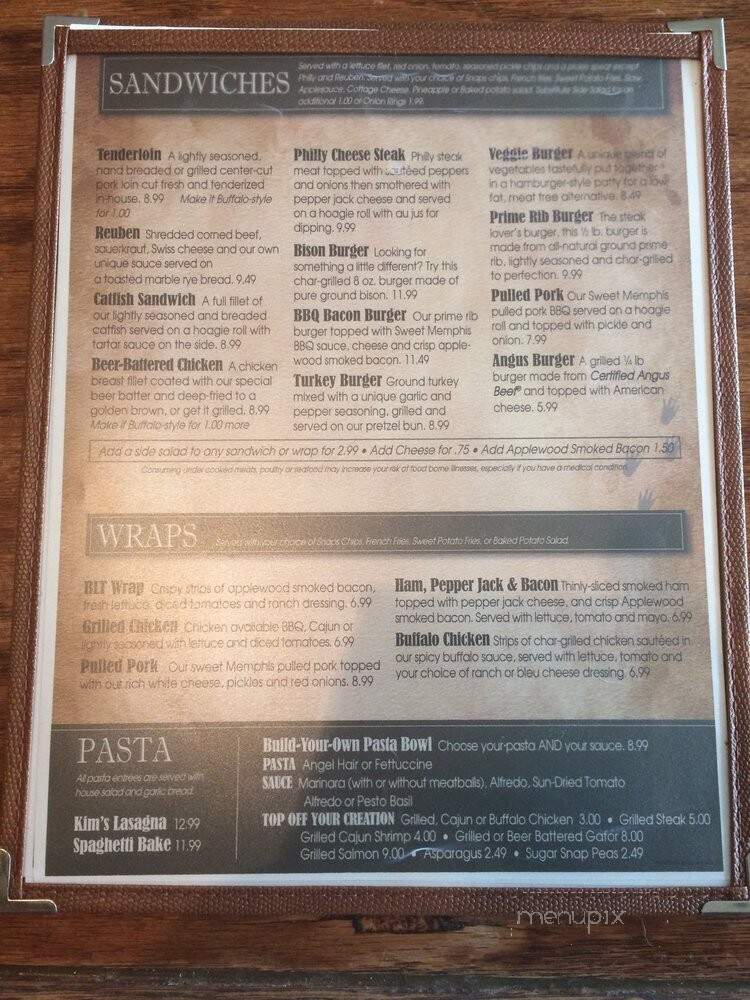 Snap's - Jasper, IN menu_pic