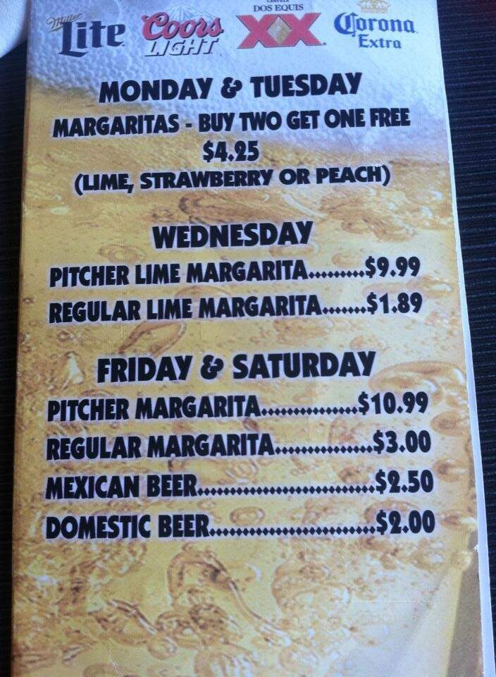 Tequila's Mexican Restaurants - Benton, IL menu_pic
