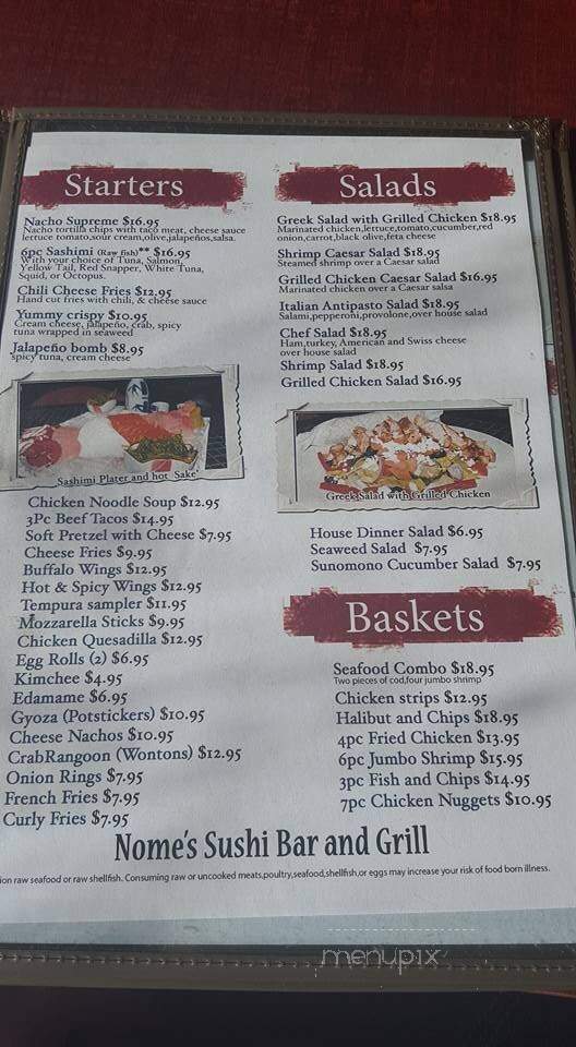 Bering Sea Restaurant - Nome, AK menu_pic