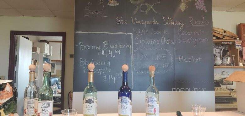 Fox Vineyards Winery - Mansfield, GA menu_pic