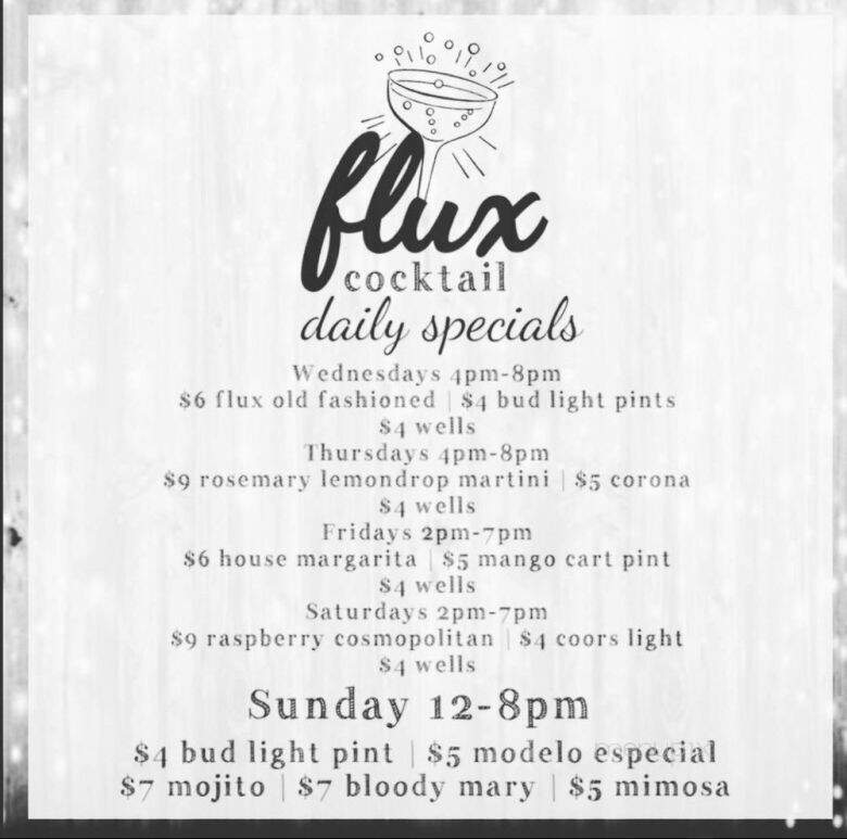 Flux Bar - Bellflower, CA menu_pic