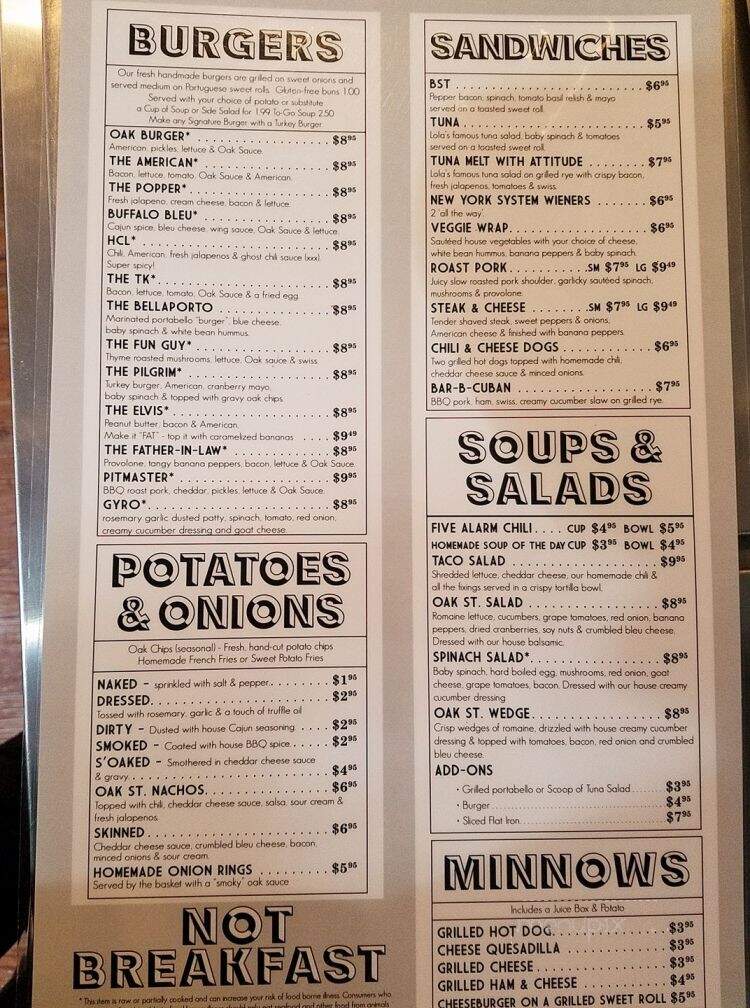 B & B Dockside - Westerly, RI menu_pic