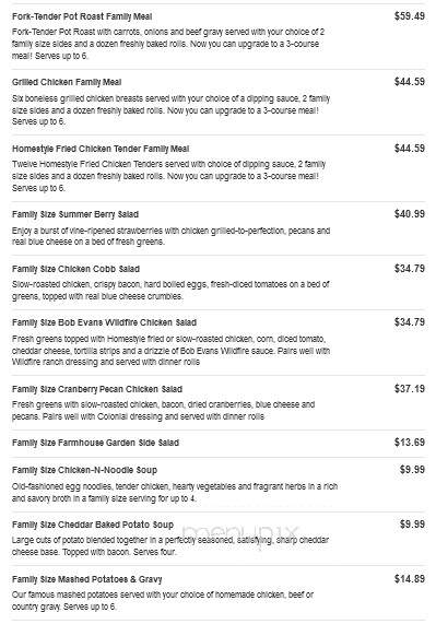 Bob Evans Restaurant - Saint Clairsville, OH menu_pic