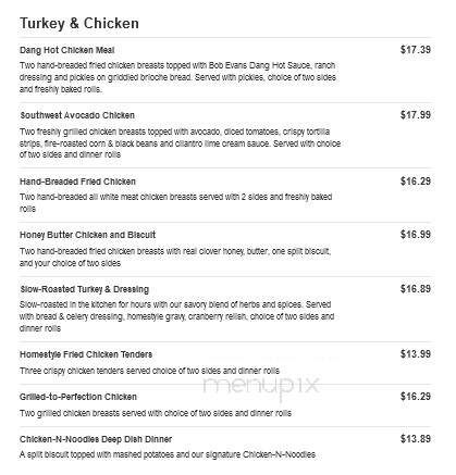 Bob Evans Restaurant - Saint Clairsville, OH menu_pic