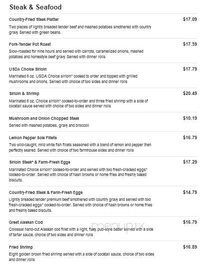 Bob Evans Restaurant - Saint Clairsville, OH menu_pic
