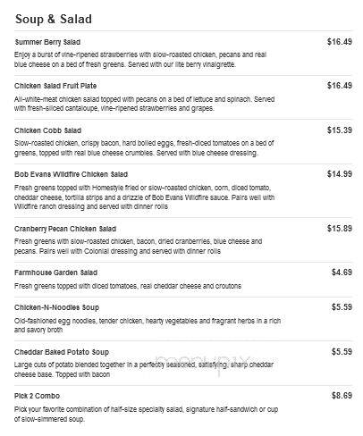 Bob Evans Restaurant - Saint Clairsville, OH menu_pic
