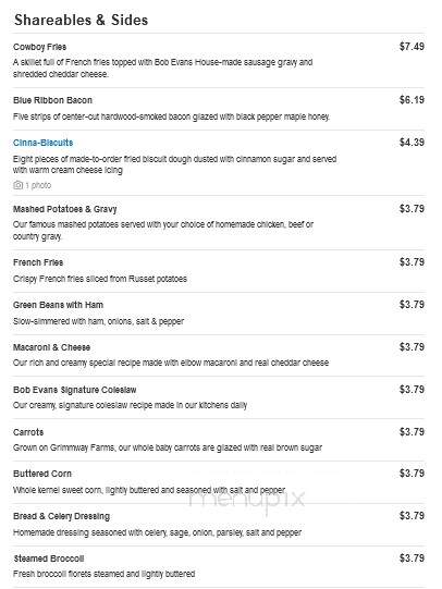Bob Evans Restaurant - Saint Clairsville, OH menu_pic