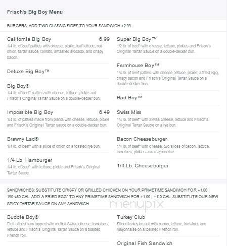 Frisch's Big Boy Restaurant - Fairfield, OH menu_pic