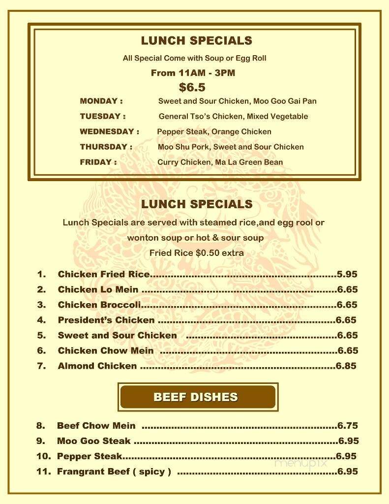 Golden Wok - Newark, OH menu_pic