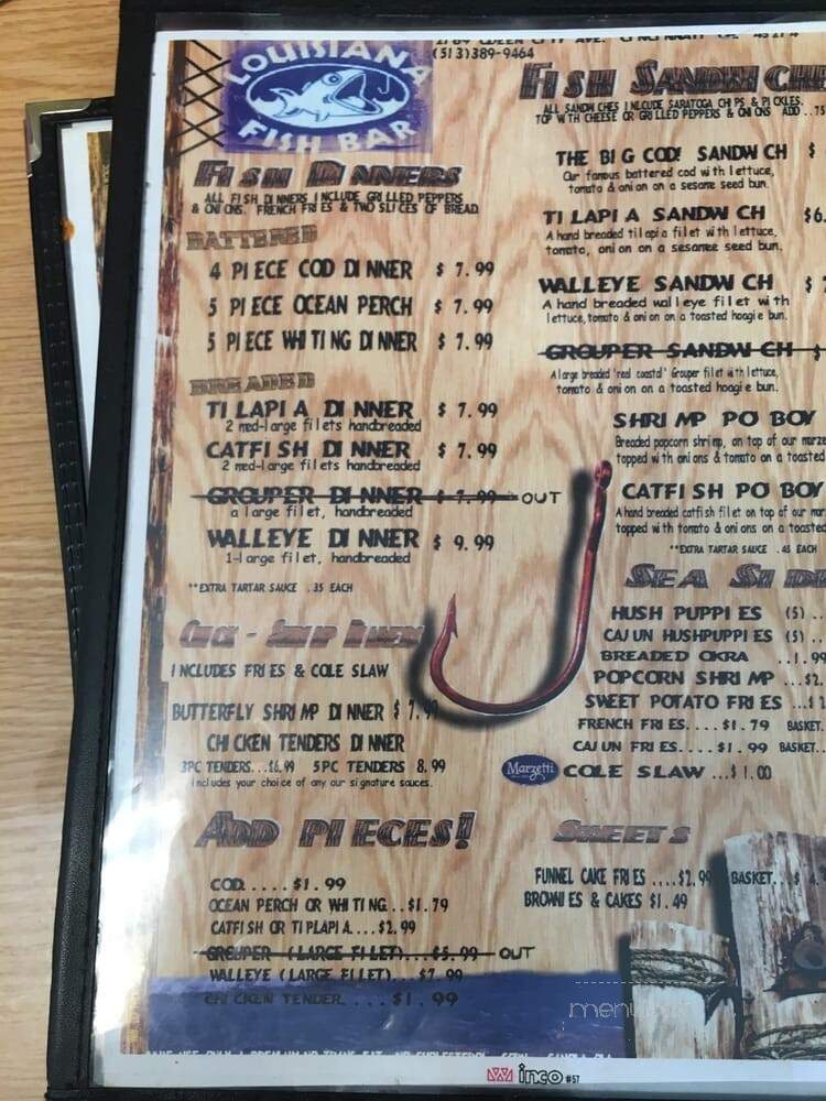 Louisiana Fish Bar - Cincinnati, OH menu_pic